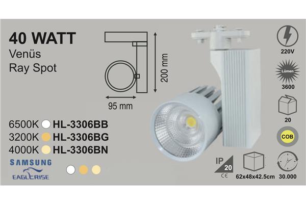 40 Watt Ray Spot Venüs Beyaz